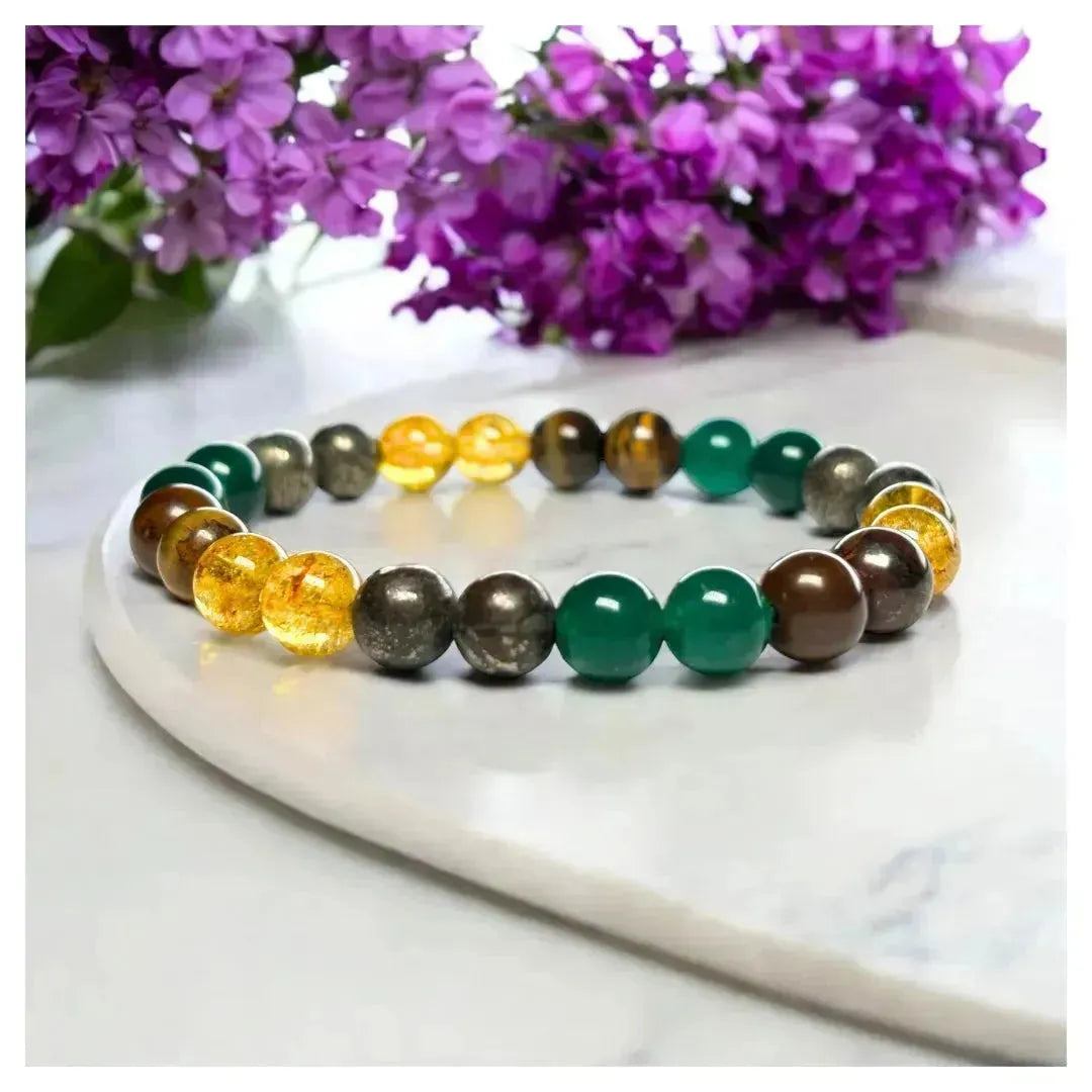 Attract Money Wealth and Abundance - Mixel Stone Bracelet - LA TATVA