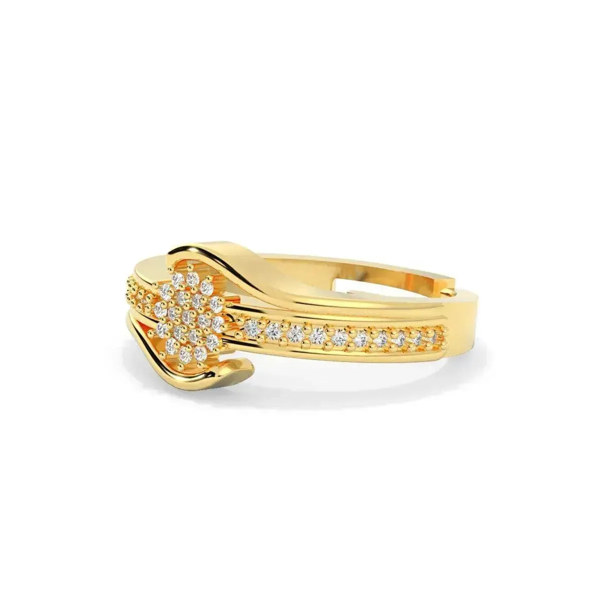 Blossom Brilliance Gold Plated Statement Ring - LA TATVA