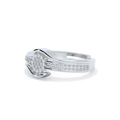 Blossom Brilliance Silver Statement Ring - LA TATVA