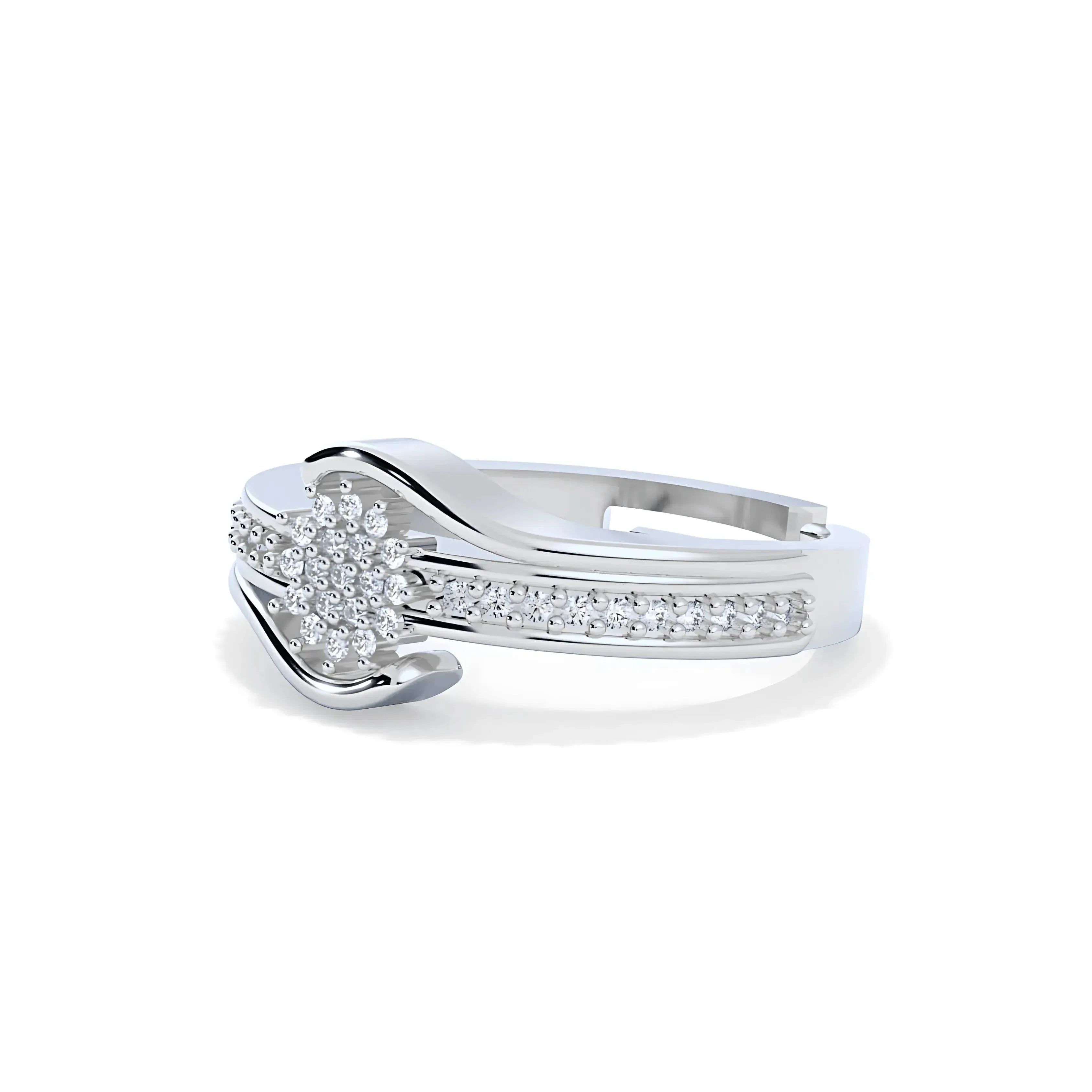 Blossom Brilliance Silver Statement Ring - LA TATVA