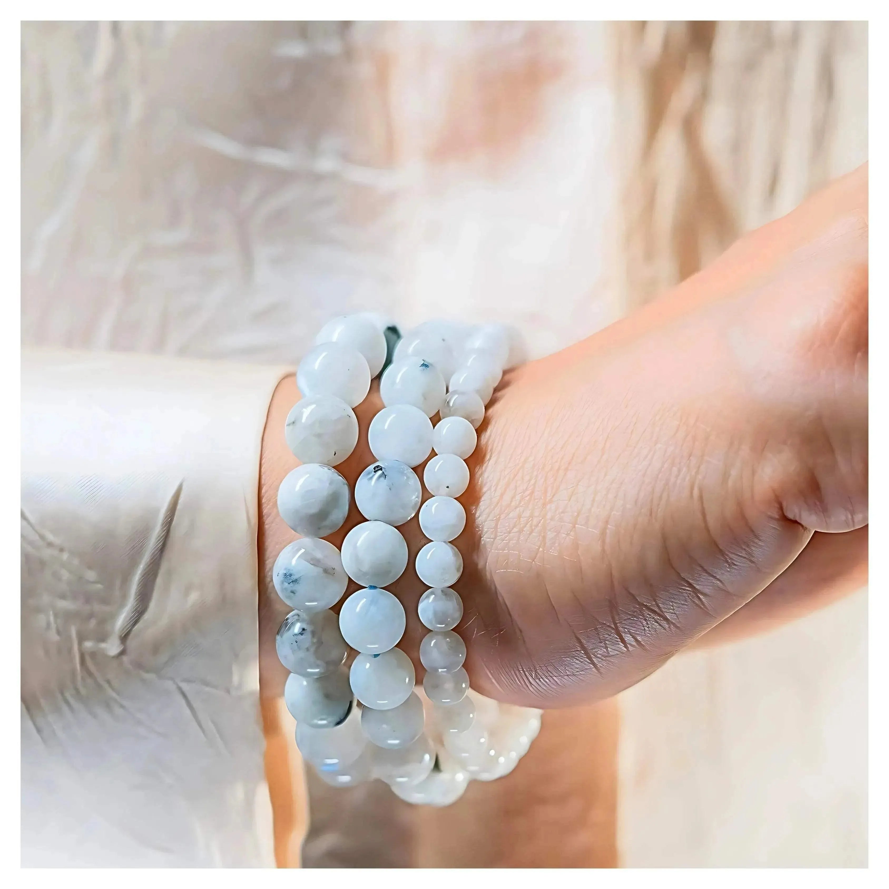 Emotional Calmness with Moonstone - Classic Round - LA TATVA