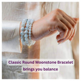 Emotional Calmness with Moonstone - Classic Round - LA TATVA