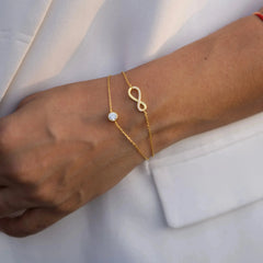 Eternal Infinity Spark Multilayer Bracelet - Gold - LA TATVA