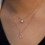 Eternal Infinity Spark Multilayer Necklace - Rose Gold - LA TATVA