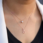 Eternal Infinity Spark Multilayer Necklace - Rose Gold - LA TATVA