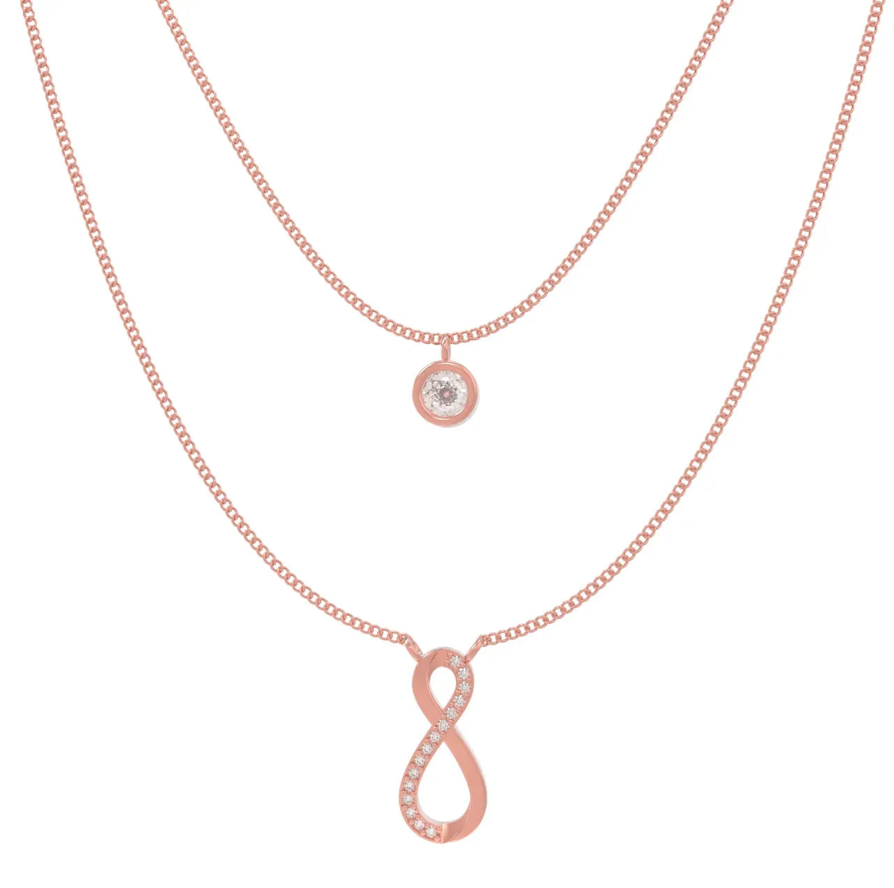 eternal-infinity-spark-multilayer-necklace-rose-gold-la-tatva-4 - LA TATVA