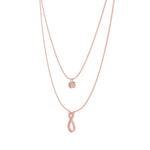 Eternal Infinity Spark Multilayer Necklace - Rose Gold - LA TATVA