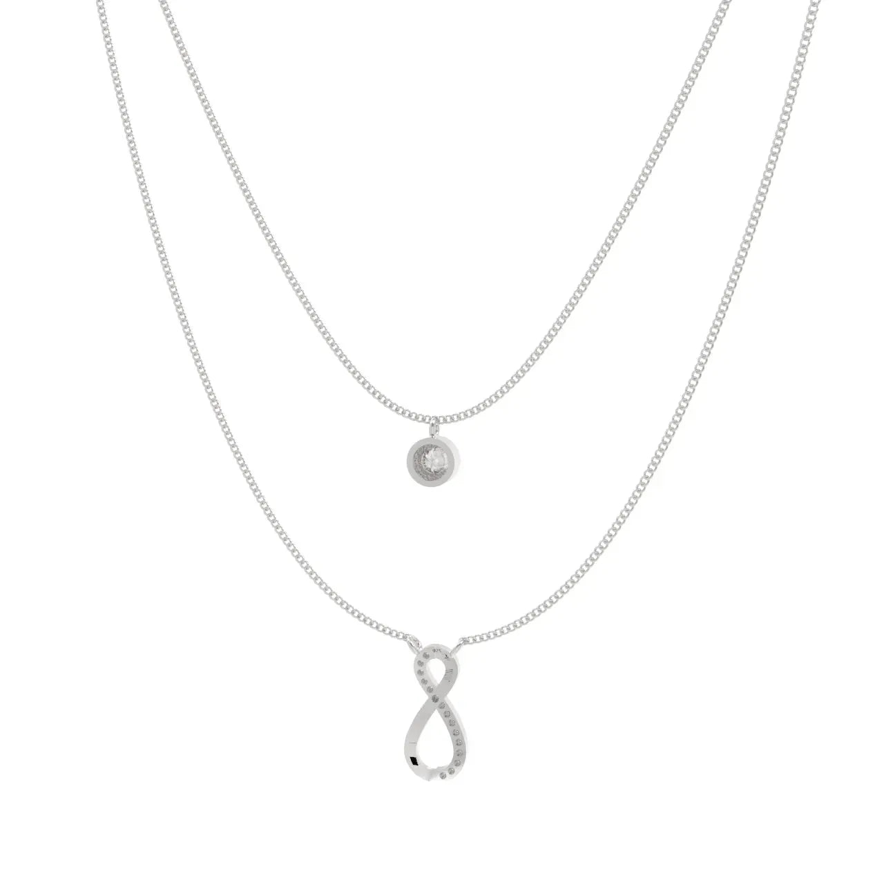 eternal-infinity-spark-multilayer-necklace-silver-la-tatva-4 - LA TATVA