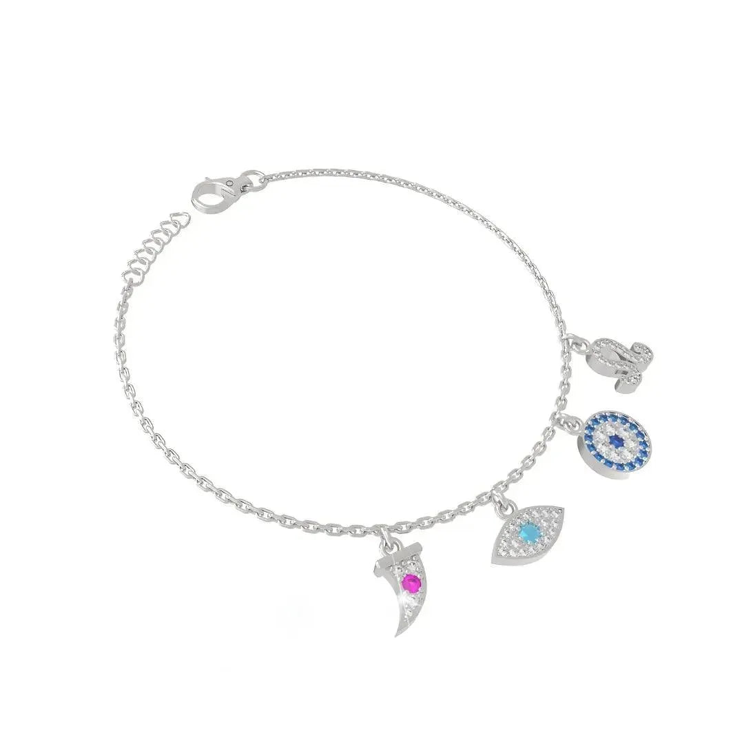 Evil Eye 925 Silver Bracelet - LA TATVA