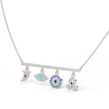 Evil Eye 925 Silver Necklace - LA TATVA