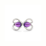 Exquisite Silver Amethyst Tiara Ring – The Perfect Adjustable Gift - LA TATVA