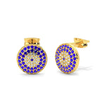 Gold Evil Eye 925 Silver Earring - LA TATVA