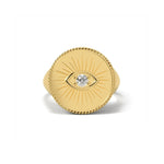 Gold Evil Eye 925 Silver Ring - LA TATVA