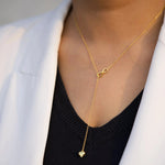 Infinity Heart Sterling Silver Necklace - Gold - LA TATVA