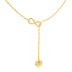 Infinity Heart Sterling Silver Necklace - Gold - LA TATVA