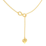 Infinity Heart Sterling Silver Necklace - Gold - LA TATVA