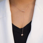 Infinity Heart Sterling Silver Necklace - Rose Gold - LA TATVA