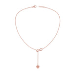 Infinity Heart Sterling Silver Necklace - Rose Gold - LA TATVA