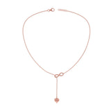 Infinity Heart Sterling Silver Necklace - Rose Gold - LA TATVA