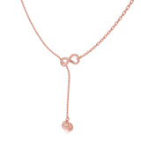 Infinity Heart Sterling Silver Necklace - Rose Gold - LA TATVA