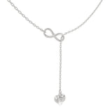 Infinity Heart Sterling Silver Necklace - Silver - LA TATVA