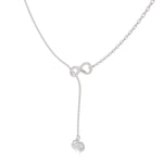 Infinity Heart Sterling Silver Necklace - Silver - LA TATVA