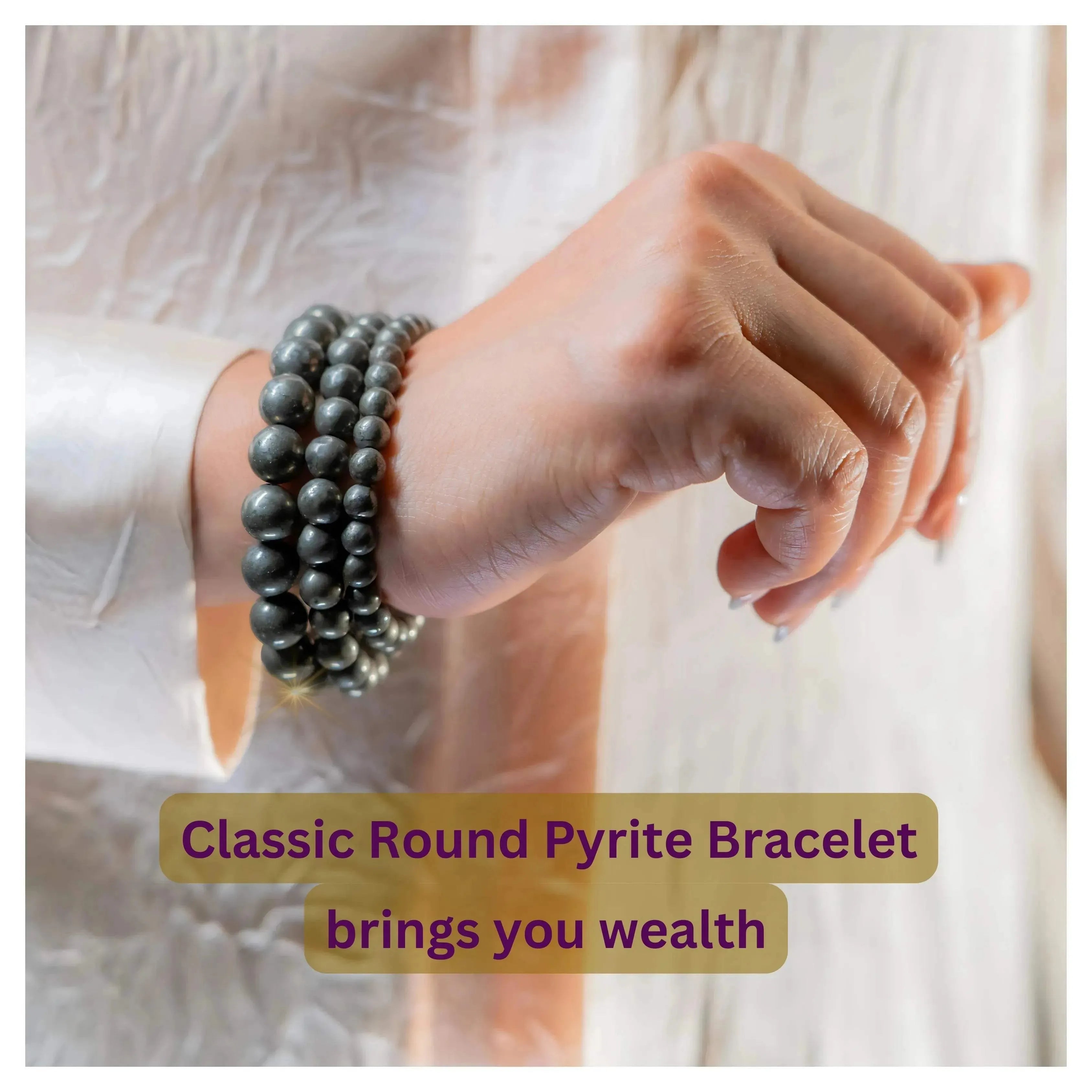 Money Magnet - Raw Pyrite Classic Round - LA TATVA