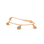 Rose Gold Evil Eye 925 Silver Bracelet - LA TATVA