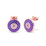 Rose Gold Evil Eye 925 Silver Earring - LA TATVA