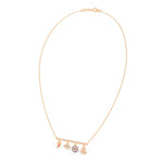 Rose Gold Evil Eye 925 Silver Necklace - LA TATVA