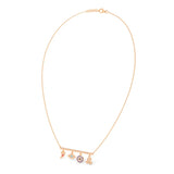 Rose Gold Evil Eye 925 Silver Necklace - LA TATVA