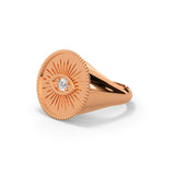 Rose Gold Evil Eye 925 Silver Ring - LA TATVA