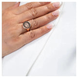 Rose Gold Evil Eye 925 Silver Ring - LA TATVA