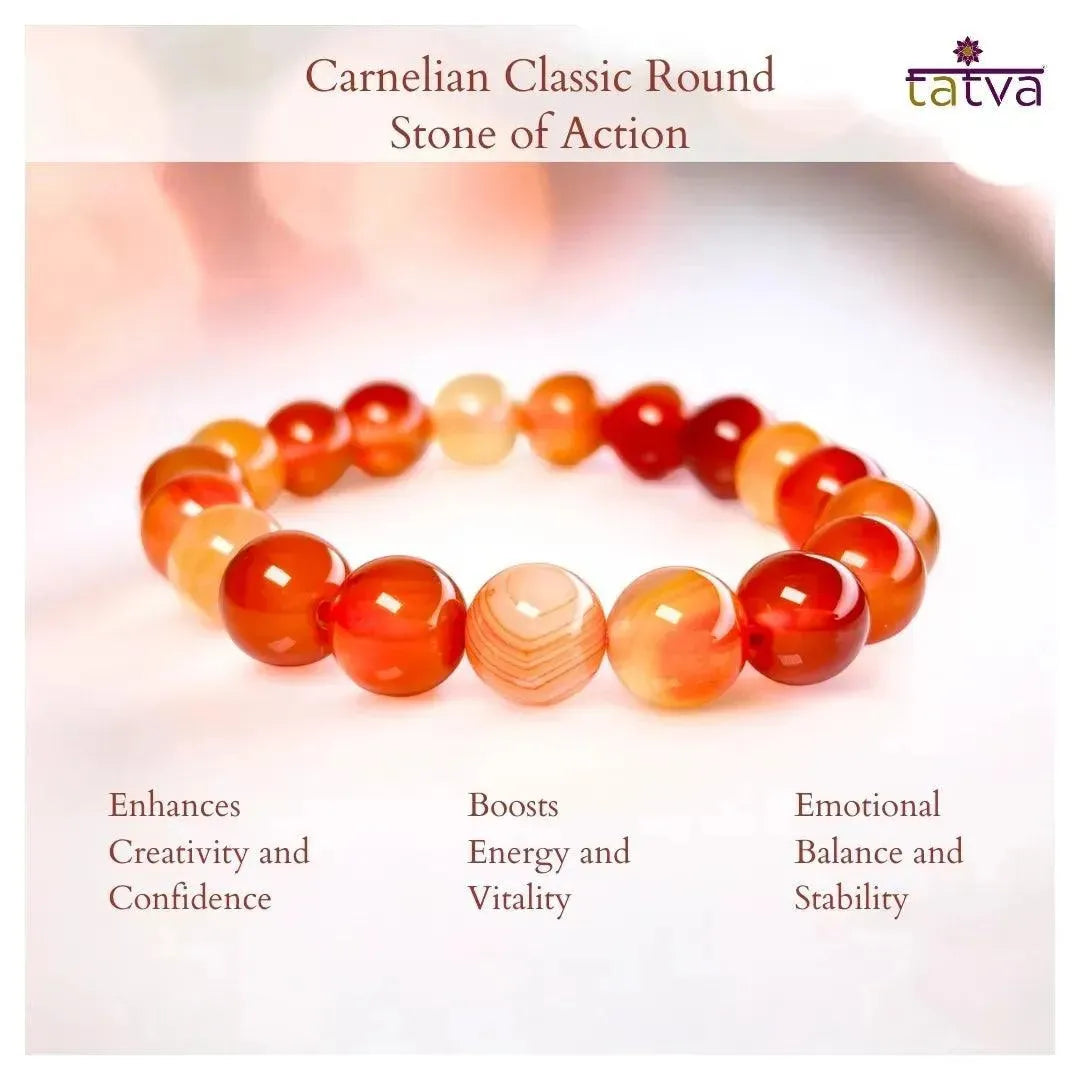 Stone of Action - Carnelian Classic Round - LA TATVA