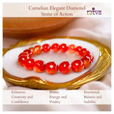 Stone of Action - Carnelian Elegant Diamond - LA TATVA