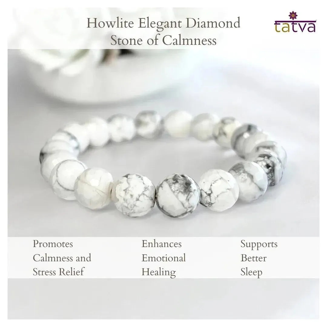 Stone of Calmness - Howlite Elegant Diamond - LA TATVA