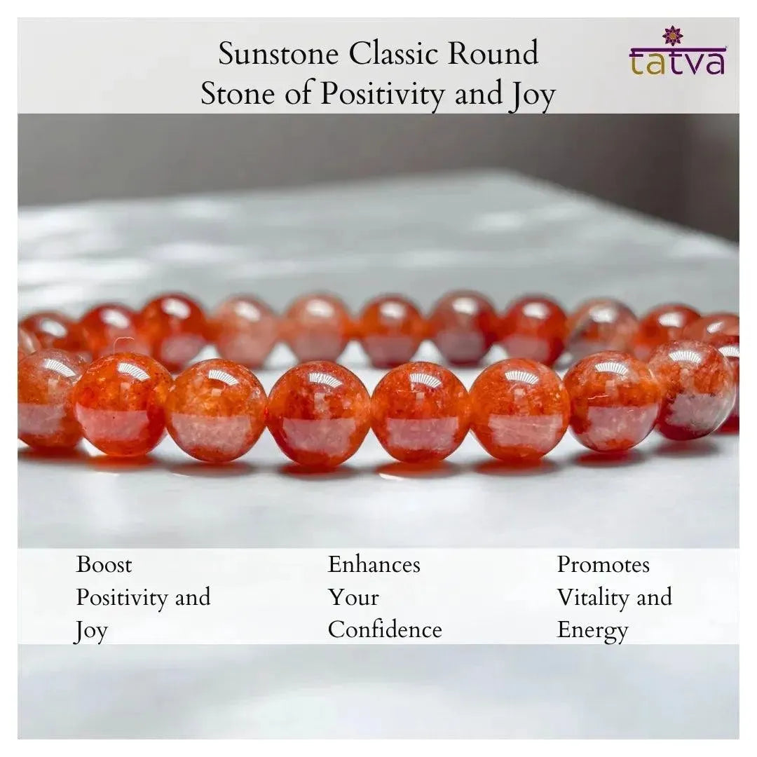 Stone of Positivity : Sunstone - Classic Round - LA TATVA