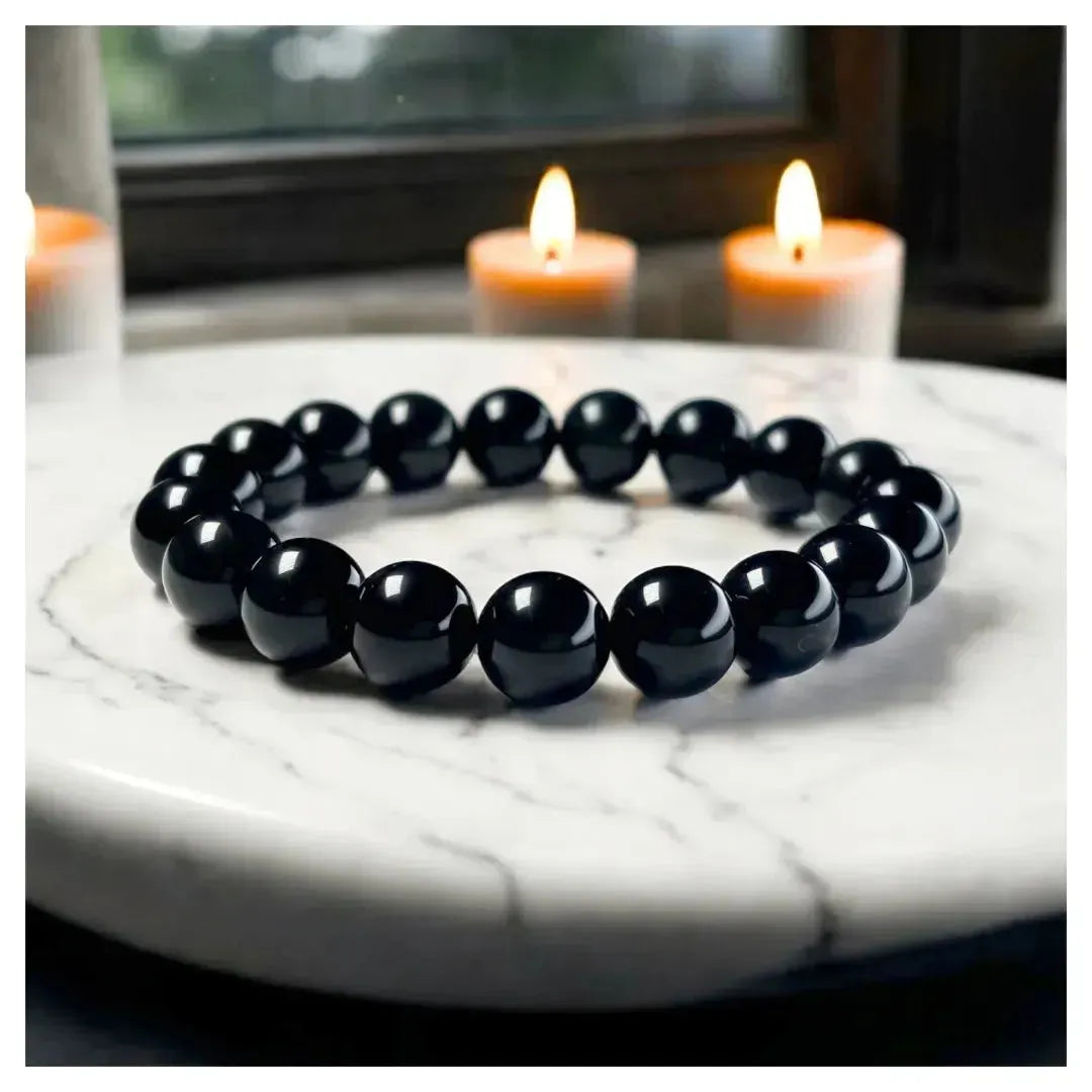 Stone of Protection - Black Obsidian Classic Round - LA TATVA