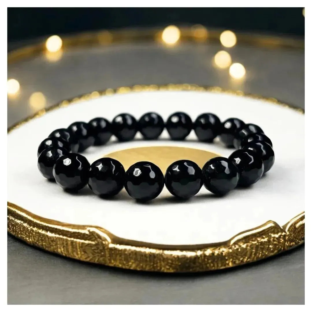 Stone of Protection - Black Obsidian Elegant Diamond - LA TATVA