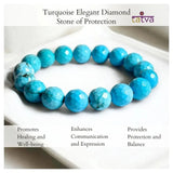 Stone of Protection Fame & Success - Firoza | Turquoise Elegant Diamond - LA TATVA