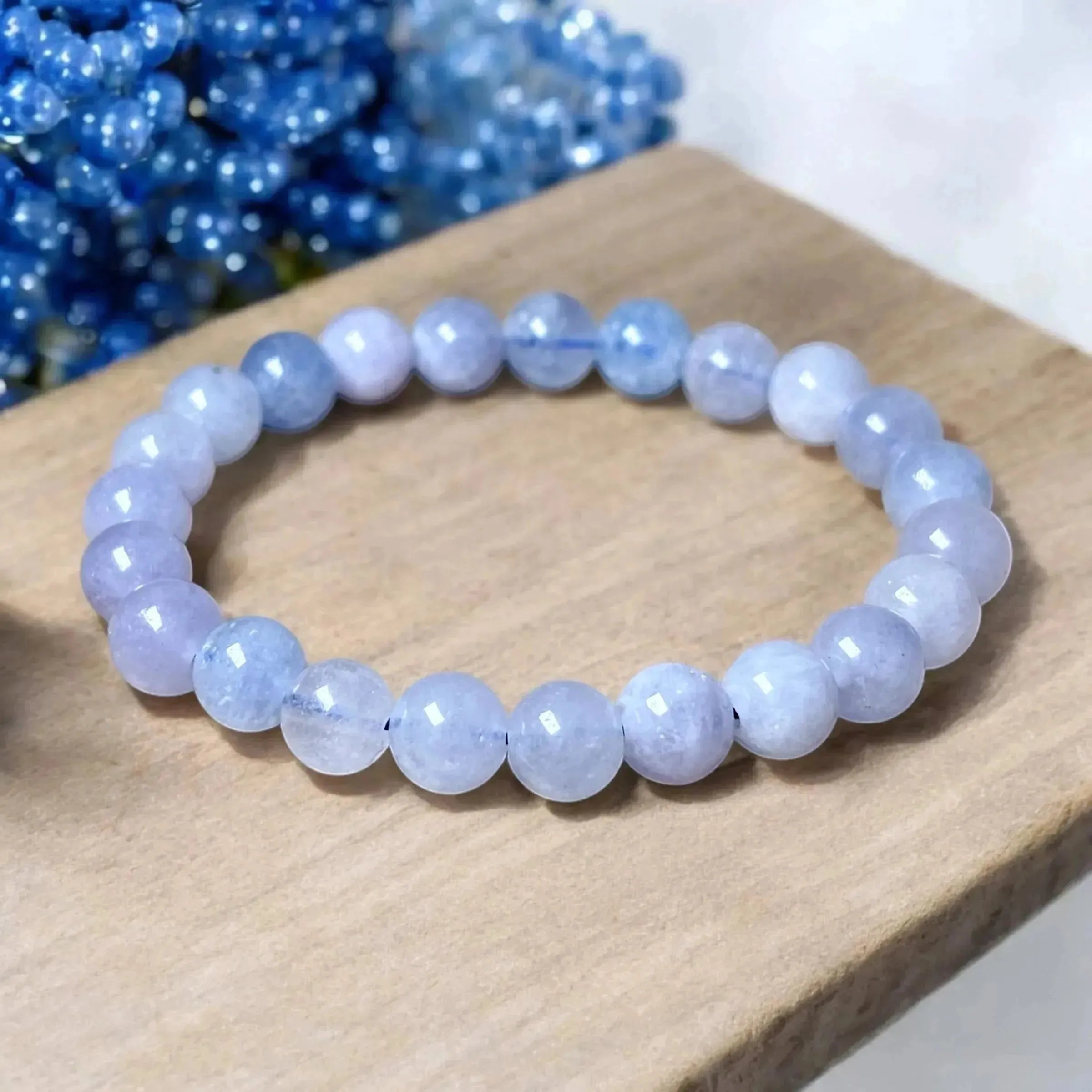 Stone of Serenity and Clarity - Aquamarine Bracelet - LA TATVA