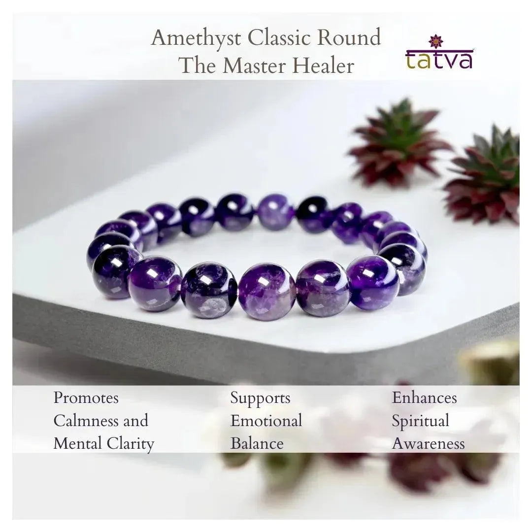 The Master Healer - Amethyst Classic Round - LA TATVA